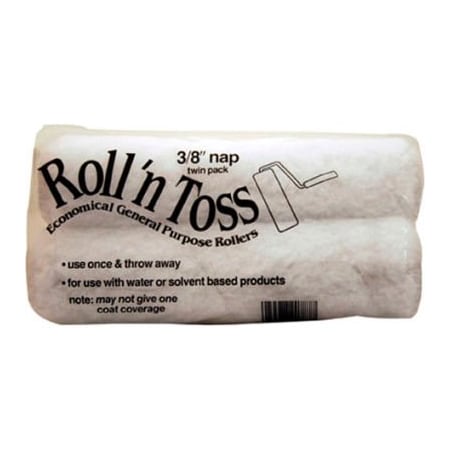 General Paint Master Painter 9" Roll & Toss Roller Cover, 3/8" Nap, Knit, Semi Smooth, 2 Pack - 207878